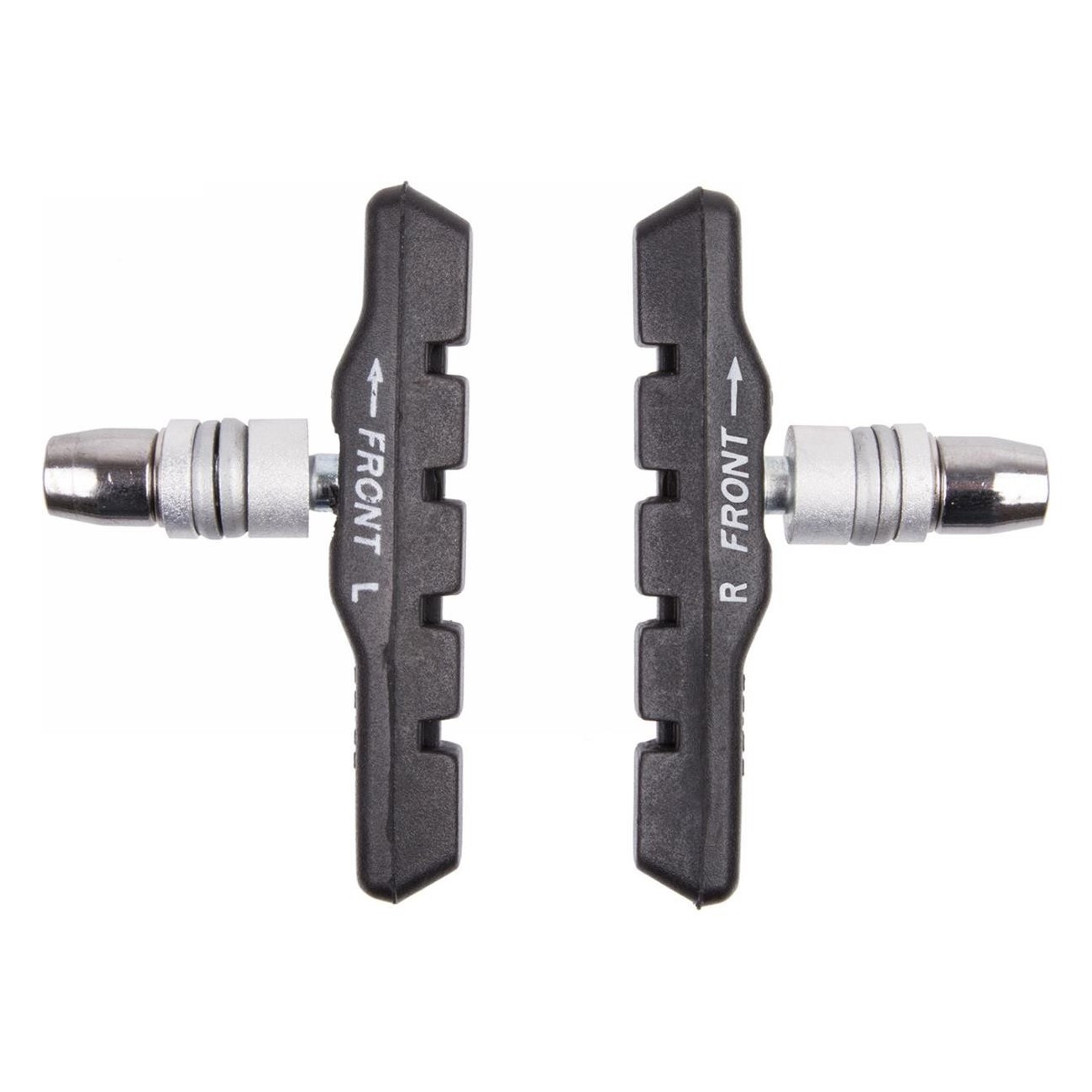 M-Wave 72mm Black V-Brake Pads, Pair with Bolt and Mounting Parts - 1