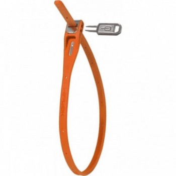 Candado Hiplok Z Lock de Acero 400mm - Cable Naranja para Seguridad Bici - 1