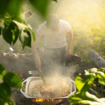 Sartén OpenFire Grande para Cocina al Aire Libre - Versátil y Resistente - 6