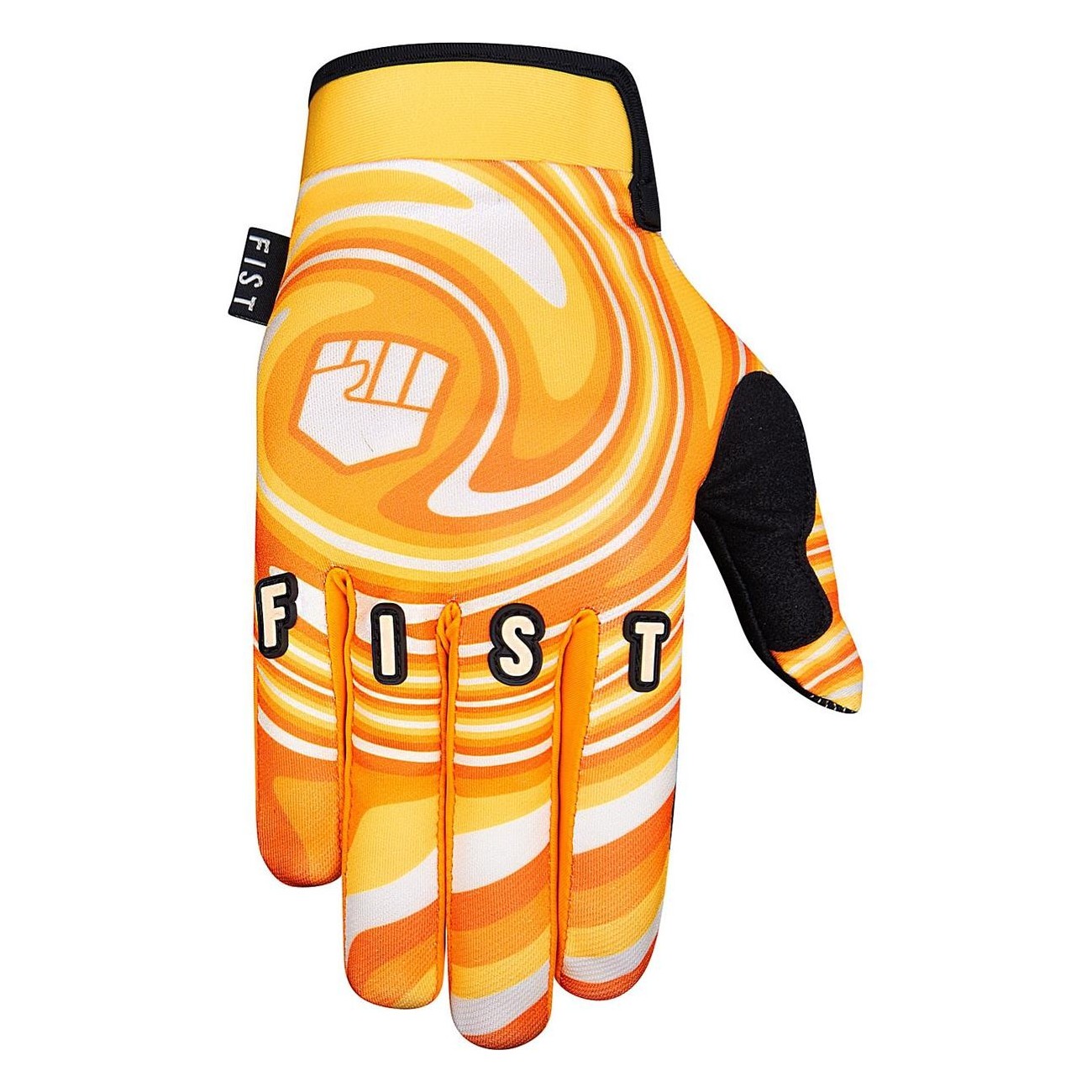 70's Swirl Orange and Black Boxing Gloves - Size S, Lightweight Design & Touch Screen - 1