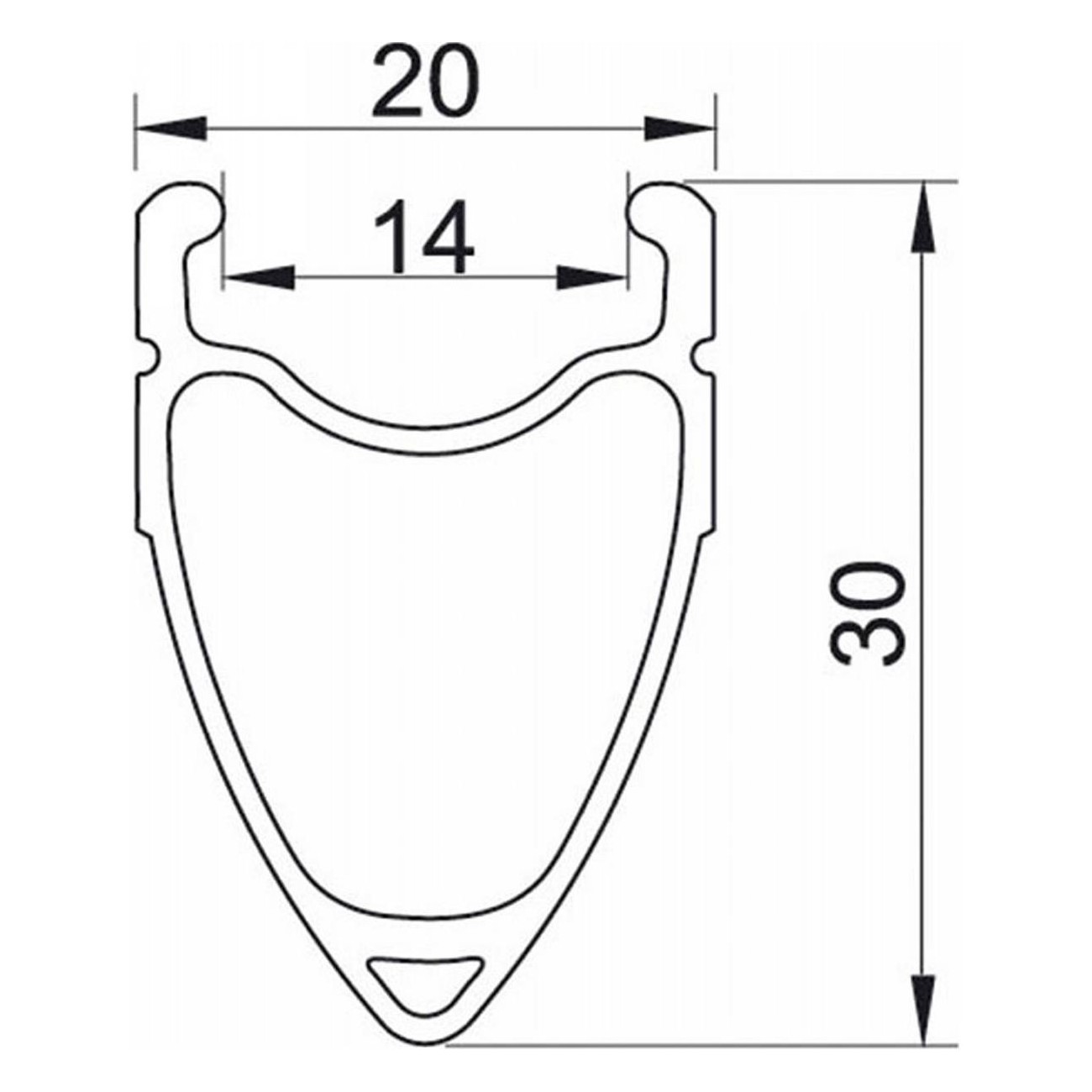 Cerchio Stradale Taurus 28' Argento Anodizzato 622x14 mm, 36 Fori, 540g - Ideale per Biciclette a Velocità Singola e Allenamento