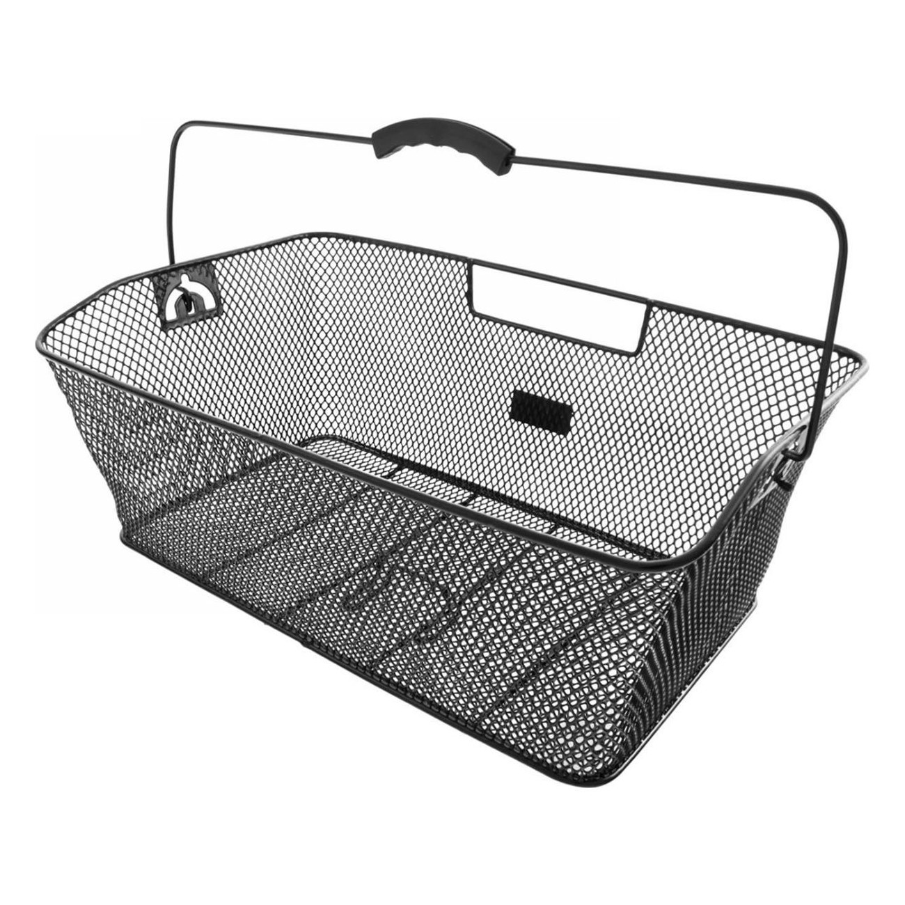 Cesta Portaequipajes M-Wave Negra de Acero con Mango Ergonómico 51x30x20cm - 1