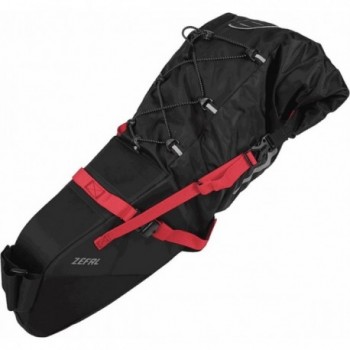 Sacoche de Selle Z Adventure R17 Imperméable 8-17L Noir Rouge pour Cyclistes - 1