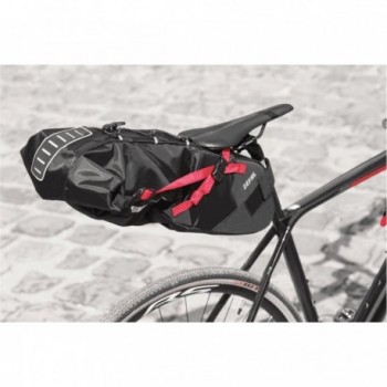 Bolsa de Sillín Z Adventure R17 Impermeable 8-17L Negra Roja para Ciclistas - 3