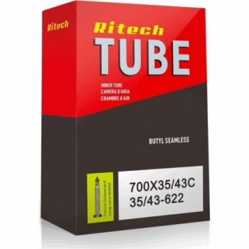 Ritech Schlauch 700x35/43 mit 40mm Presta Ventil, Standard für 28 Zoll Fahrräder - 1