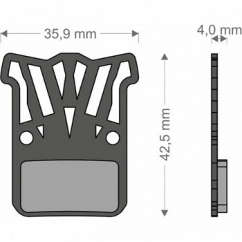 Lightech Bremsbeläge für SRAM HRD eTAP - Kompatibel mit Level Ultimate und TL M - 1