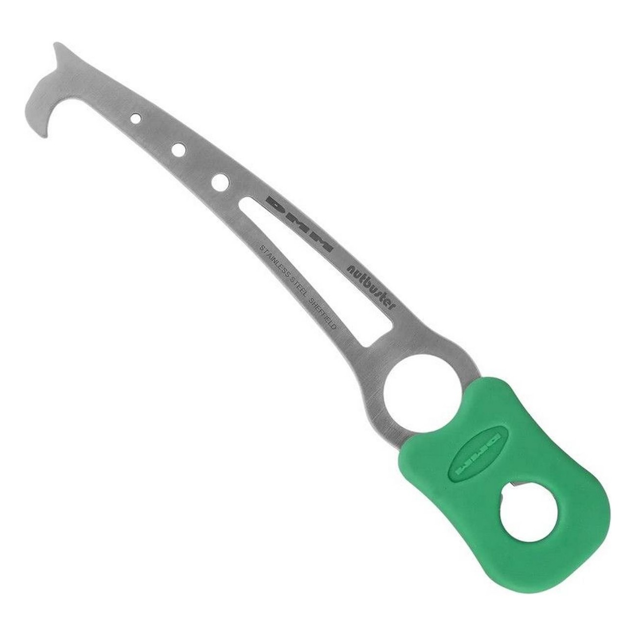 Green Nutbuster 57g: Essential Tool for Climbers with Rubber Grip, 17mm Wrench - 1