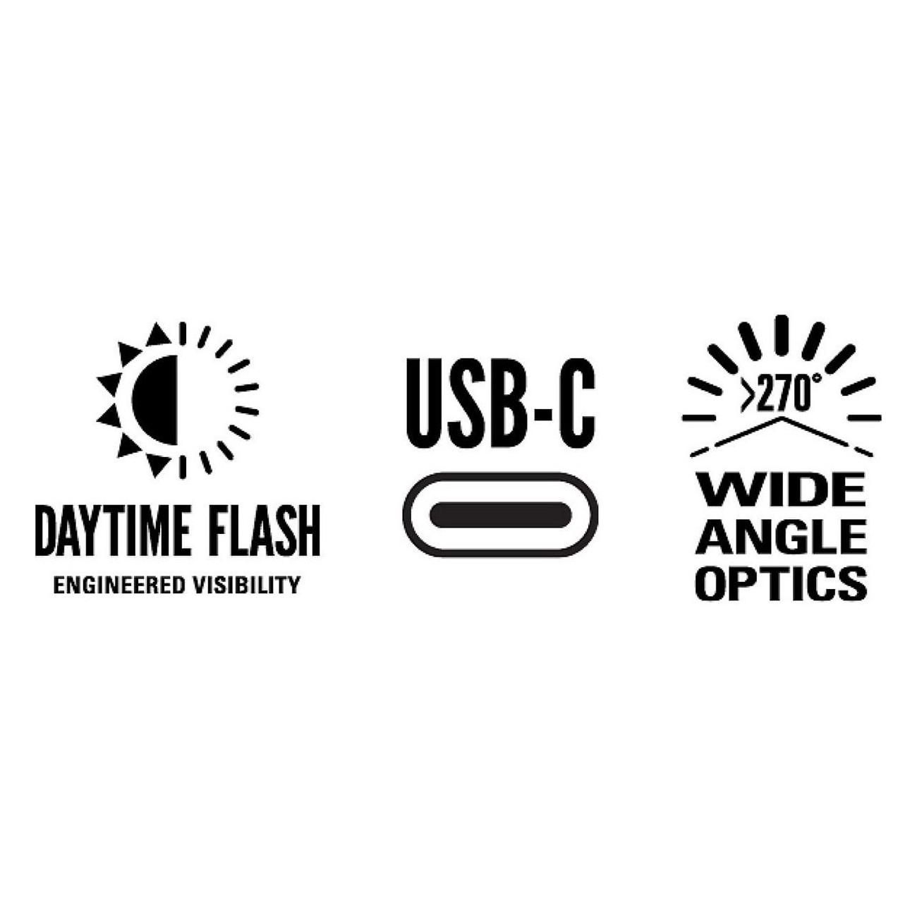 Wiederaufladbares USB-C Rücklicht Strip Drive Pro 400+ 400 Lumen, Schwarz, IPX7 - 8