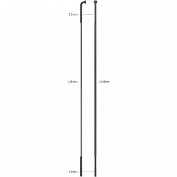 Rayos CX-Sprint Inox J-Bend 226mm Negros - Paquete de 4 Piezas - 1