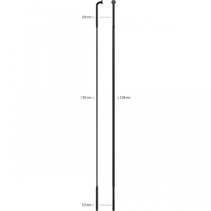 Raggi CX-Sprint Inox J-Bend 226mm Schwarz - 4 Stück Packung - 1