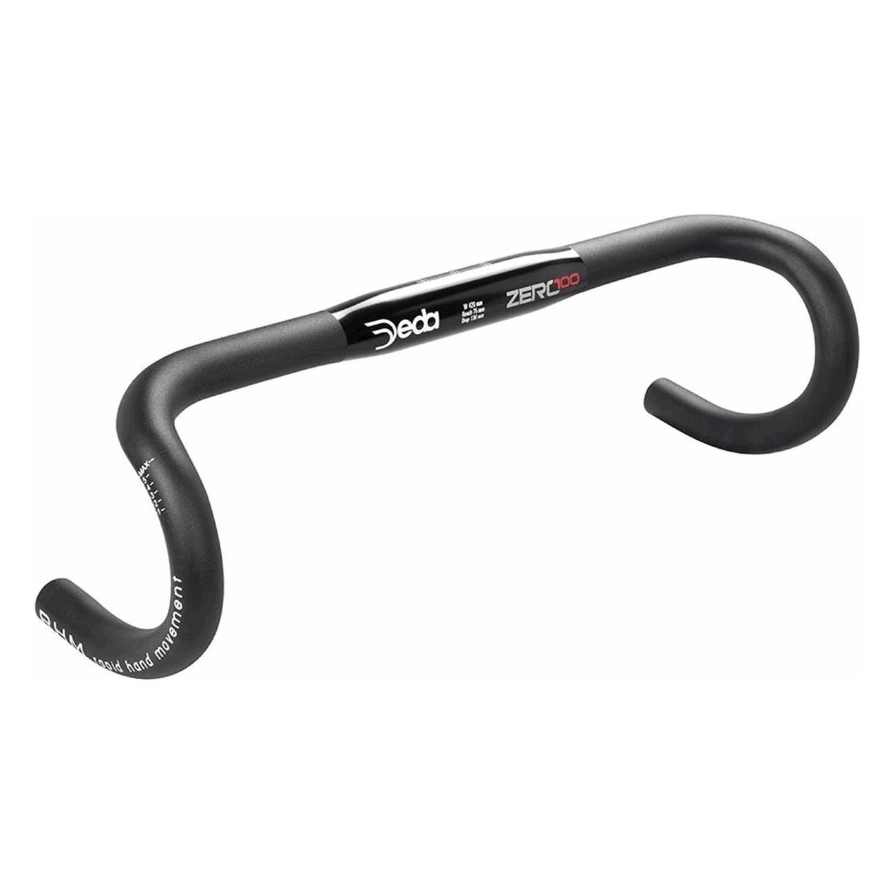 Manubrio DEDA Road Zero100 RHM in Alluminio Nero 31,7x460mm - 1 - Manubri - 8059265687640