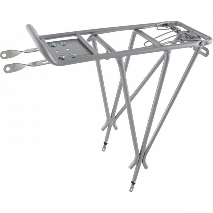 Verstellbarer O-Stand Adjust III Aluminium Gepäckträger für 26/28/29 Zoll, Silber, 25kg - 1