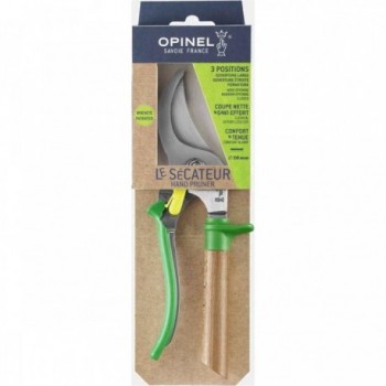 Opinel Prato Green Pruning Shears with Stainless Steel Blade and Beech Handle - 3