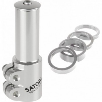 SATORI Heads Up 4 Bike Stem Height Adapter Silver 28.6x117 mm - 1