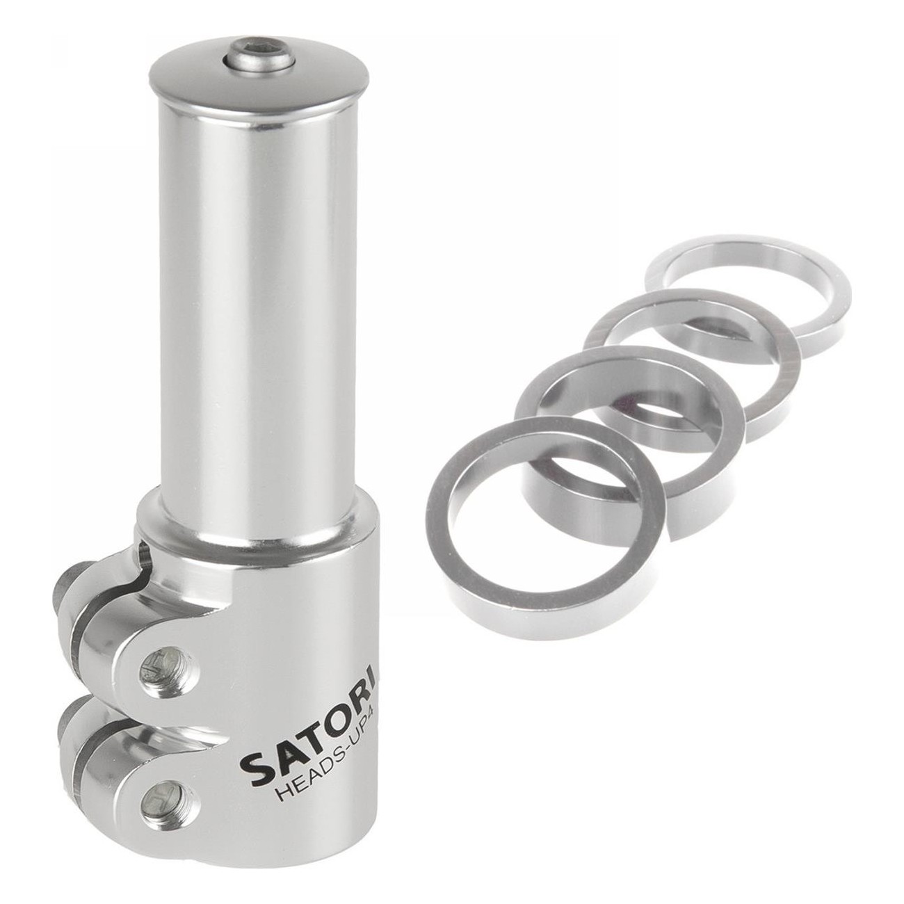 SATORI Heads Up 4 Bike Stem Height Adapter Silver 28.6x117 mm - 1