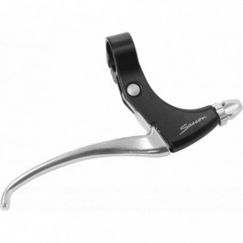 MTB Cantilever Brake Levers 4 Finger Black/Silver Aluminum for Mountain Bike - 1