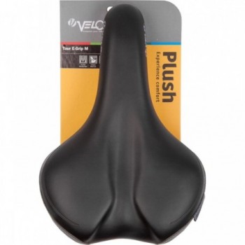 Selle VELO Plush Tour E-Grip Homme 287x190 mm Noire avec Poignée - 6