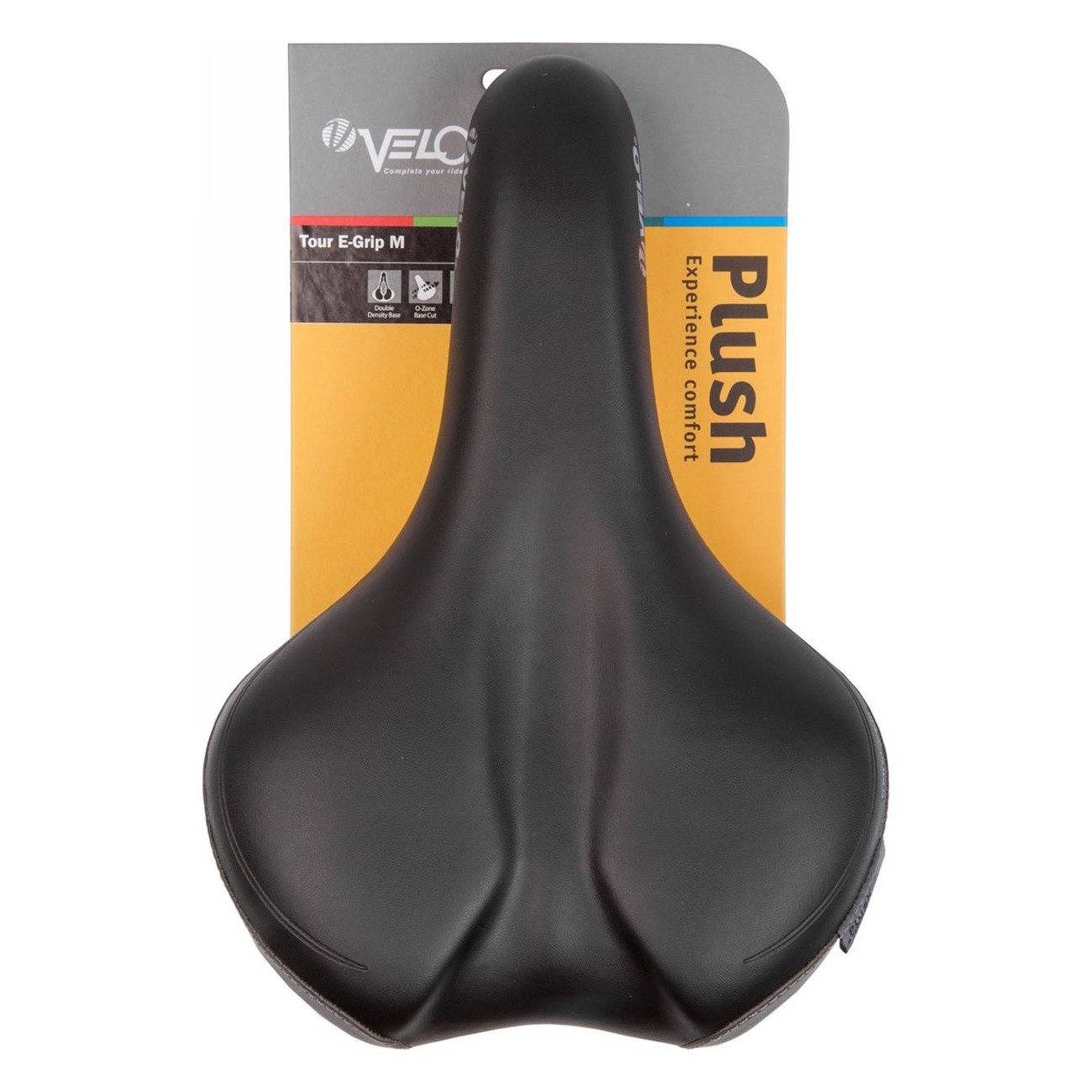 Selle VELO Plush Tour E-Grip Homme 287x190 mm Noire avec Poignée - 6