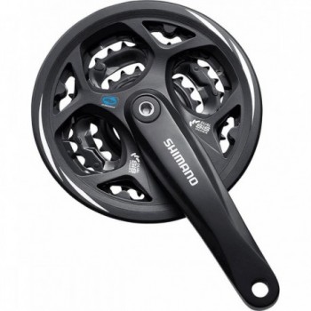 Bielas Shimano Altus M311 3x8V 42/32/22 Negro con Pedalier 170mm y Cubrecadenas - 1