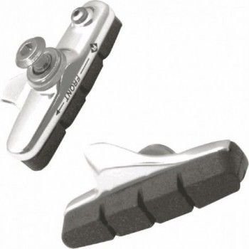 Portapastillas de freno Shimano 54mm de aluminio plateado con tuerca ASHIMA - 1