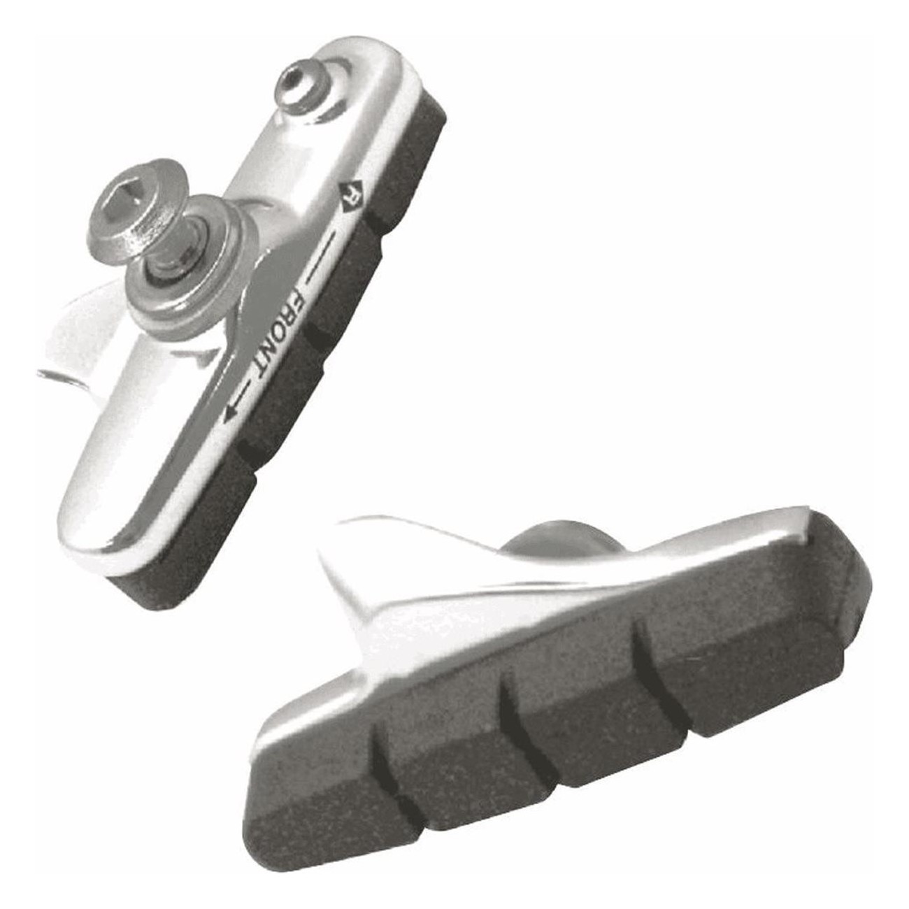 Porte-patins de frein Shimano 54mm en aluminium argent avec écrou ASHIMA - 1