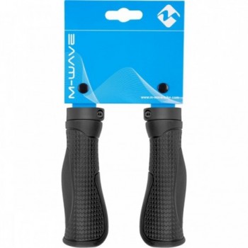 M-Wave 130mm Black EVA Foam Grips with Double Aluminum Fixing - 2