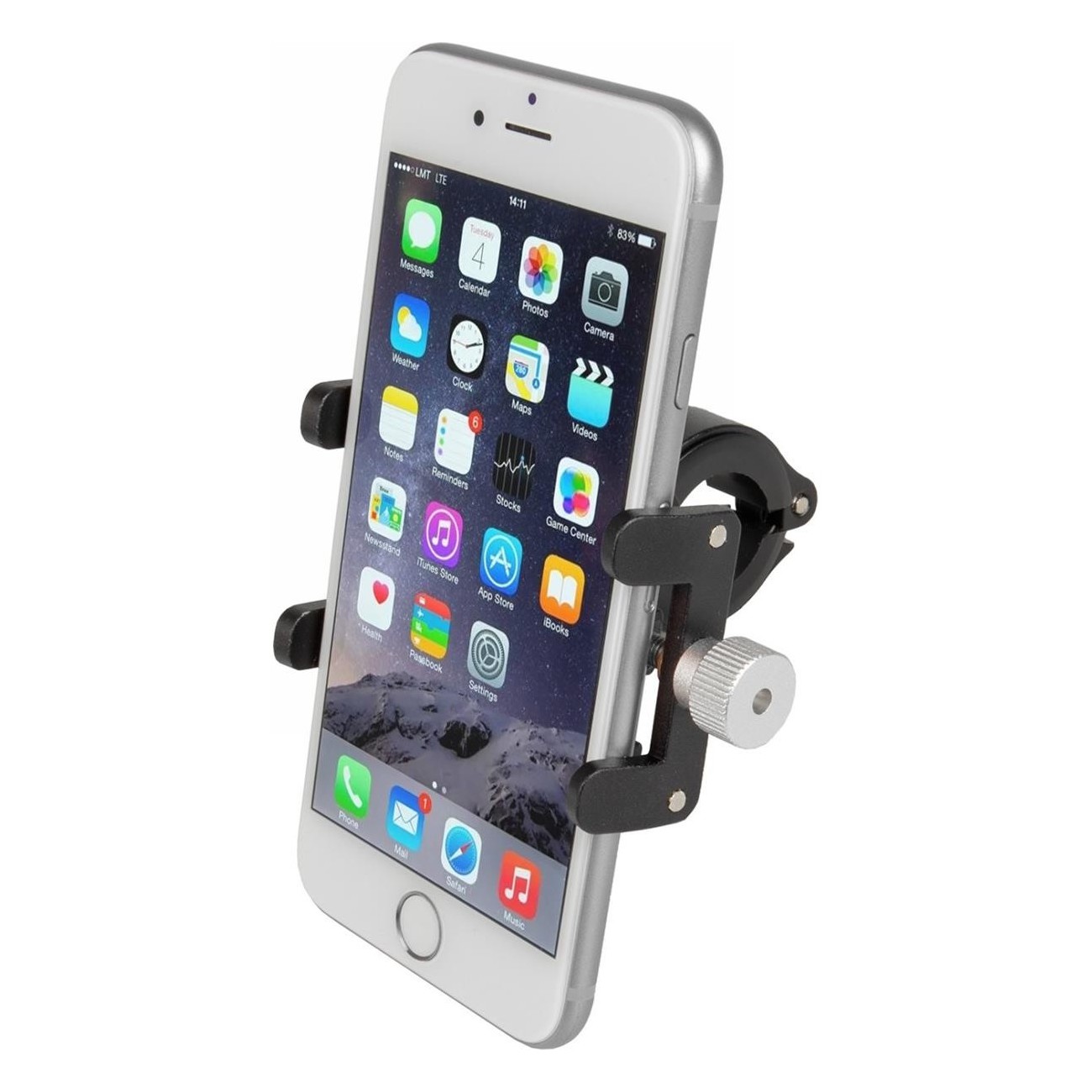 Support Universel pour Smartphone en Aluminium Noir M-WAVE pour Vélo - 2