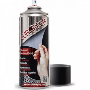 Spray de Pintura Removible Wrapper Negro Mate 400ml - Protección y Sellado - 1