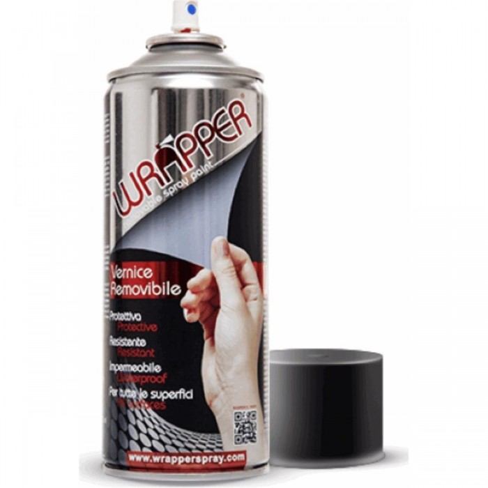 Entfernbare Sprühfarbe Wrapper Schwarz Matt 400ml - Schutz und Versiegelung für Metalle, Kunststoff, Aluminium und mehr - 1