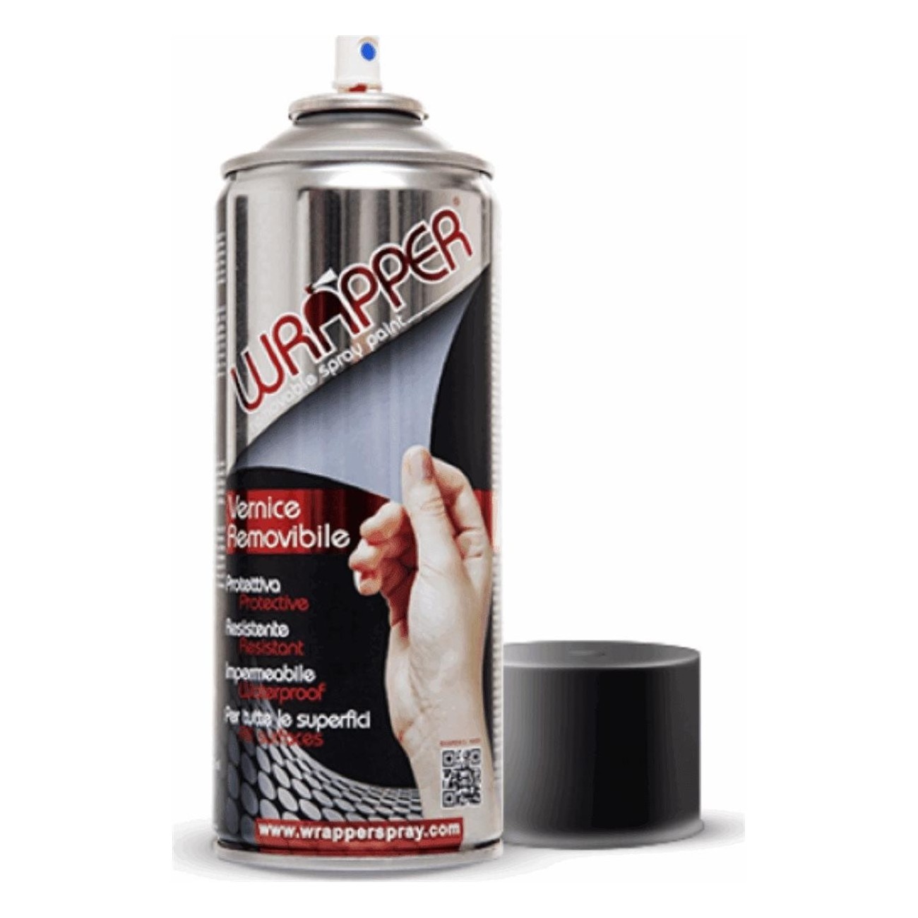 Entfernbare Sprühfarbe Wrapper Schwarz Matt 400ml - Schutz und Versiegelung für Metalle, Kunststoff, Aluminium und mehr - 1