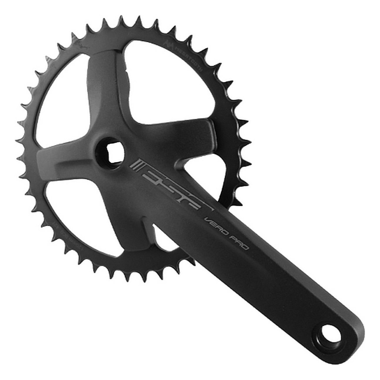 Vero Pro 1x B1 Crankset - 42D 175mm Black for Road Cycling, Shimano & SRAM Compatible - 1