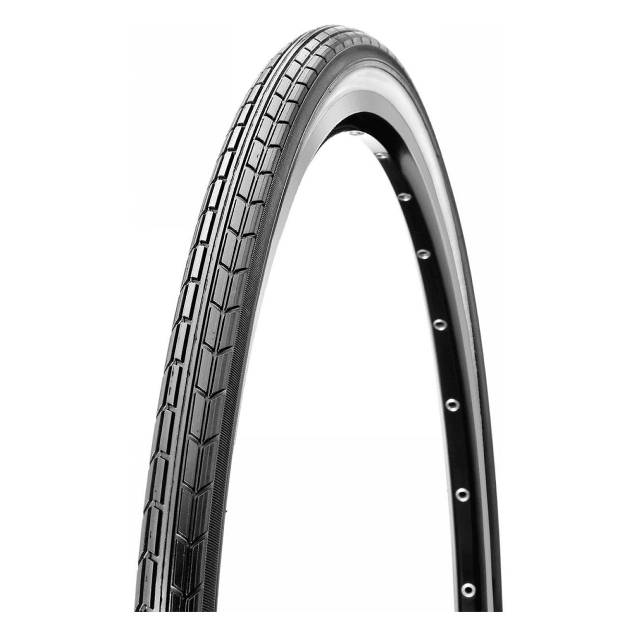 CST 24x1 3/8 White/Black Rigid Tire for City Trekking, ETRTO 37-540, 525g - 1