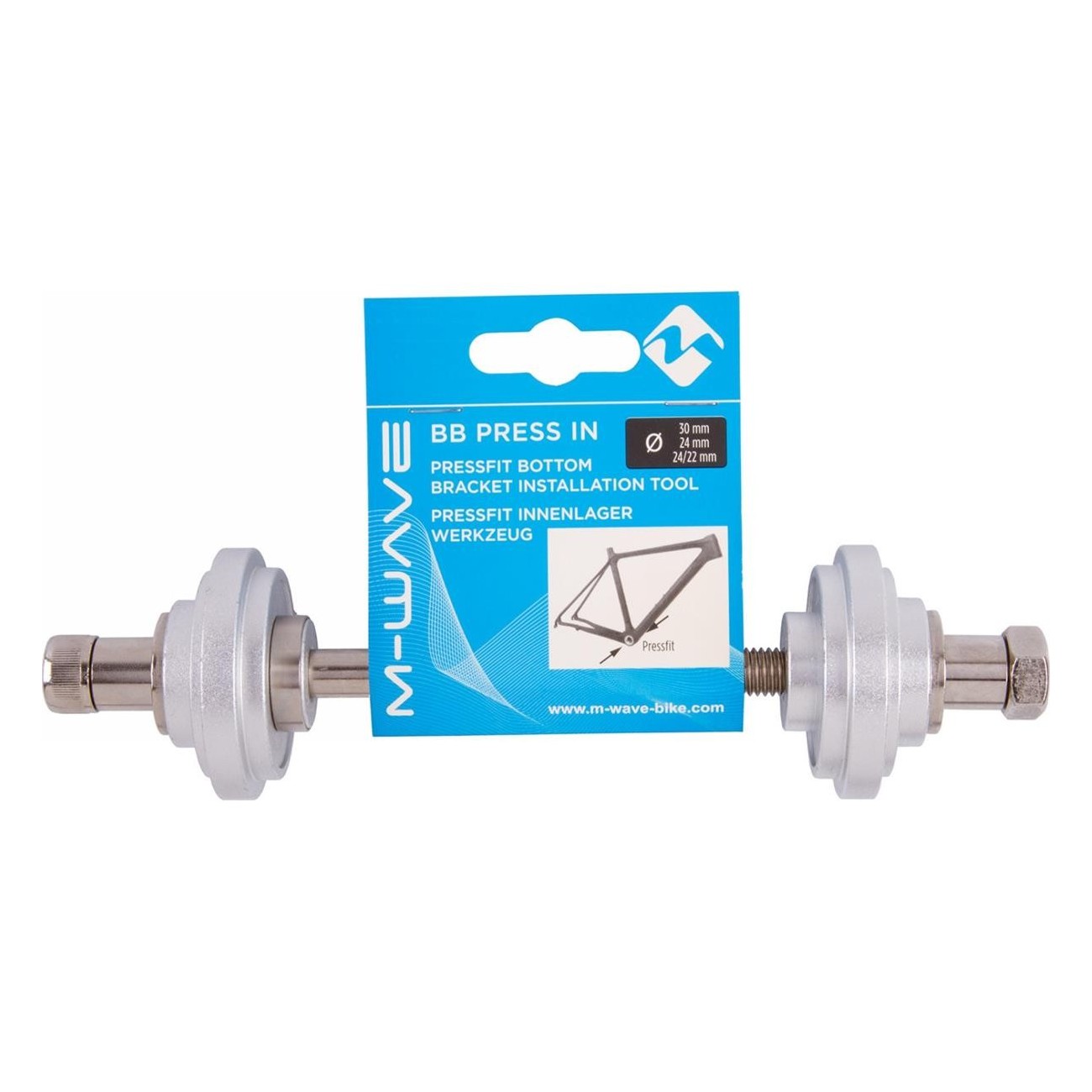 Outil Spécial M-Wave en Acier CrMo pour Boîtier de Pédalier BB30/86/92, Argent Anodisé - 3