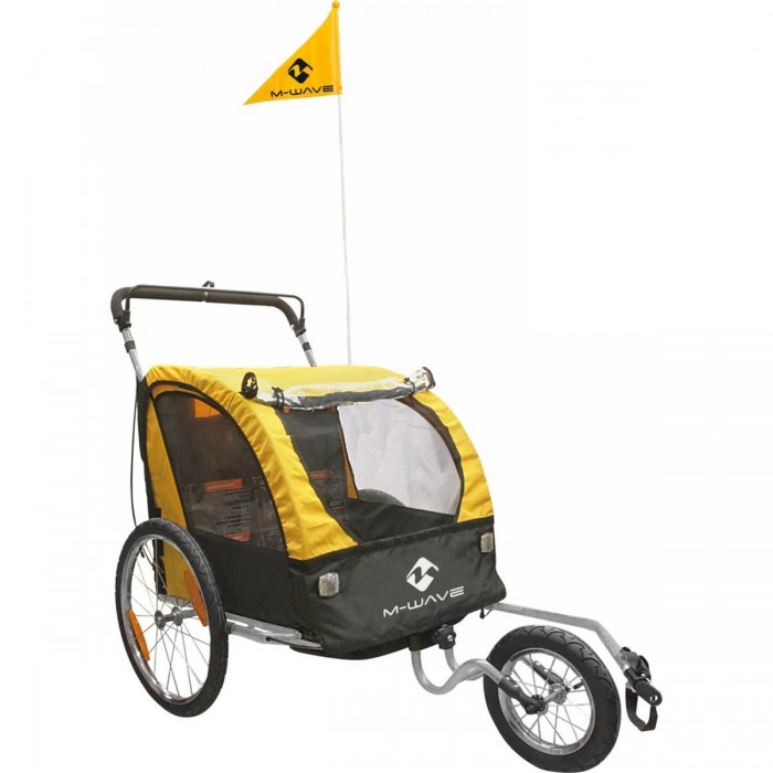 M-Wave Stalwart Kid 3-in-1 Faltanhänger für Kinder, Gepäck und Jogging - 1