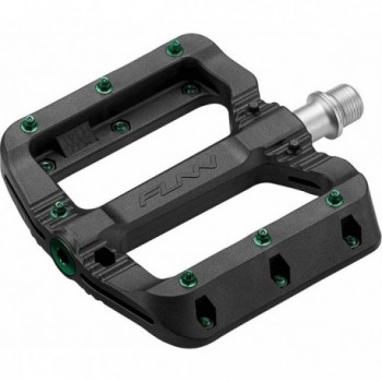 Black Magic Pedal aus schwarzem Thermoplast mit grünem Pin 103x98x17mm - 1