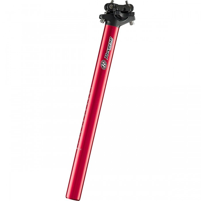 Reverse Comp Seatpost Ø27.2mm Red - Lightweight Aluminum, Adjustable Offset 0/20mm, 350mm Length - 1