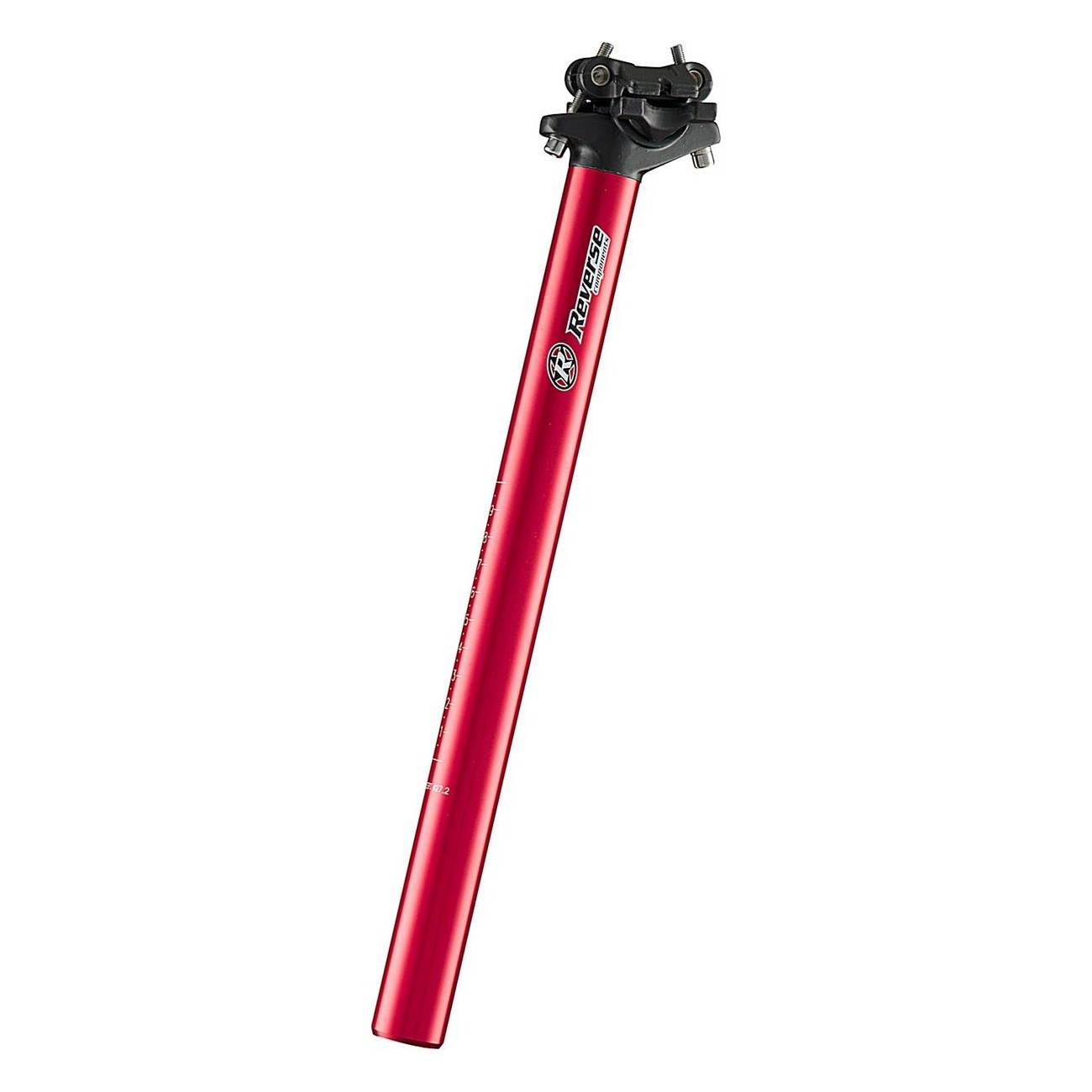 Reverse Comp Seatpost Ø27.2mm Red - Lightweight Aluminum, Adjustable Offset 0/20mm, 350mm Length - 1