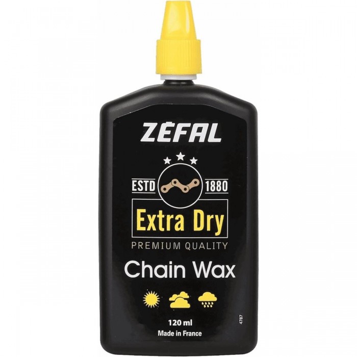 Lubrificante Catena Zéfal Extra Dry Wax 120ml - Cera Premium per Bici, Protezione e Durata - 1 - Pulizia bici - 3420589612017