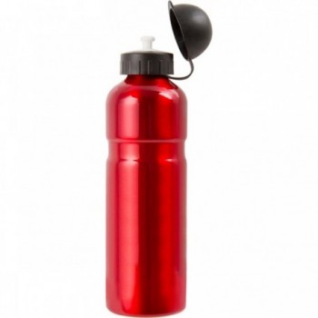 Bouteille en aluminium rouge 750ml avec bouchon noir et certification TÜV - 1