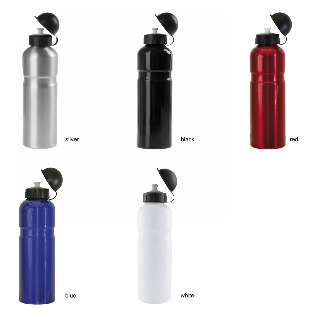 Bouteille en aluminium rouge 750ml avec bouchon noir et certification TÜV - 2