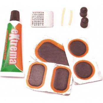 Basic Repair Kit with superB Vulcanized Patches - Includes Adhesive, Scraper, and Rubber - 1