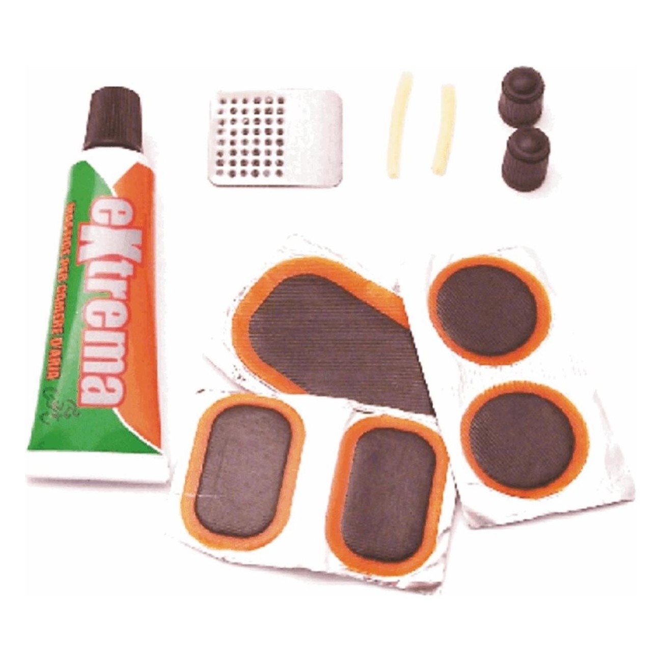 Basic Repair Kit with superB Vulcanized Patches - Includes Adhesive, Scraper, and Rubber - 1