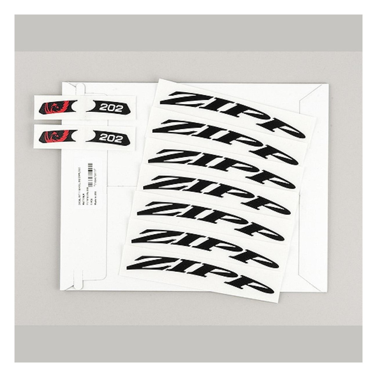 ZIPP 202 Matte Black Decals for Tubular and Clincher Wheels - Customize in Style - 1