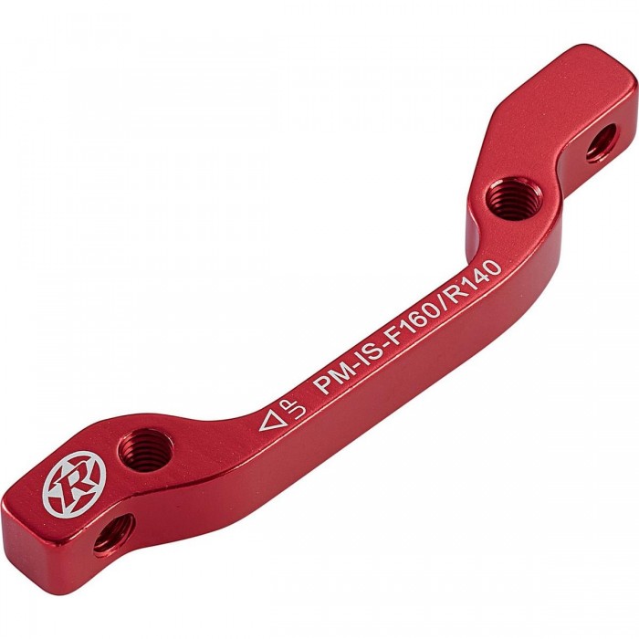 Brake Disc Adapter IS-PM 180 VR + 160 HR Red Aluminum for Shimano, Avid, Hayes - 1