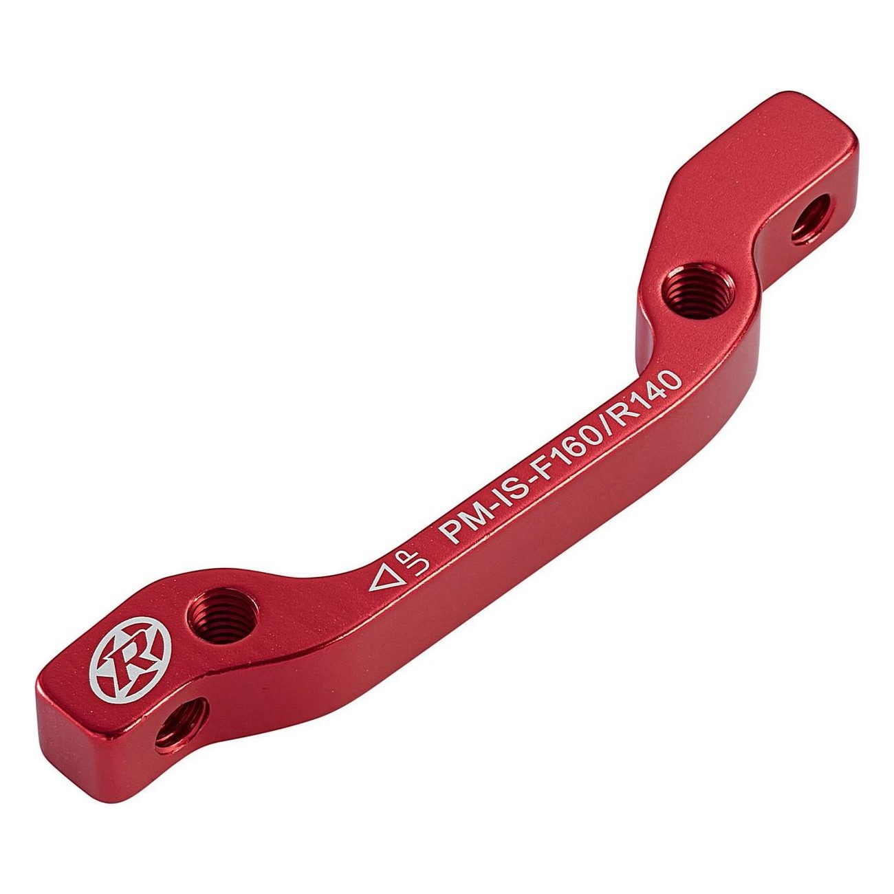 Brake Disc Adapter IS-PM 180 VR + 160 HR Red Aluminum for Shimano, Avid, Hayes - 1