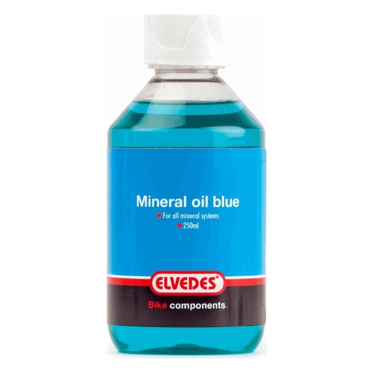 Aceite de frenos mineral azul Elvedes 250 ml para sistemas hidráulicos - 1