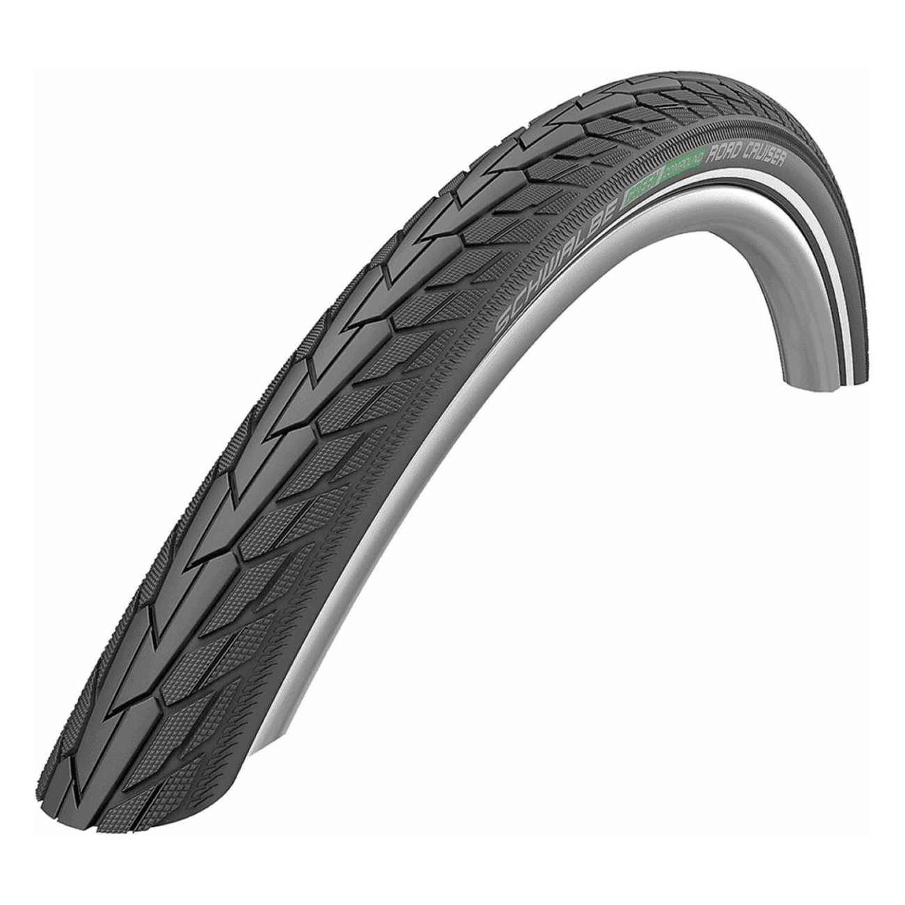 Road Cruiser Tire 28' 700x40 Black Hard for City Trekking with Green Compound - 1