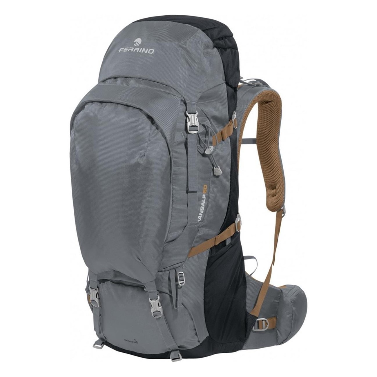 Sac à dos Transalp 60L Gris Foncé pour Trekking et Voyage - 1