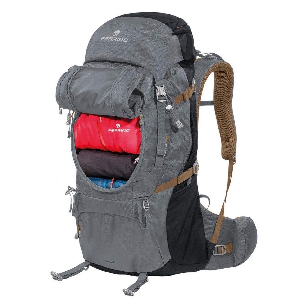 Sac à dos Transalp 60L Gris Foncé pour Trekking et Voyage - 3