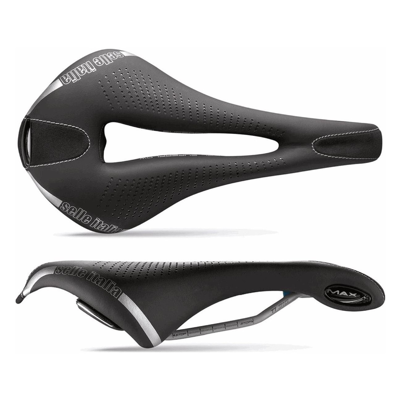 Max Flite Gel Superflow Saddle Black 146x290mm, FibraTek, 330g, Comfort & Performance - 1